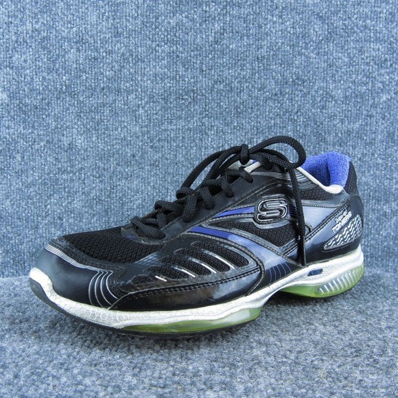 SKECHERS Toners Women Sneaker Shoes Black Synthetic Lace‎ Up Size 8 Medium - Picture 1 of 10